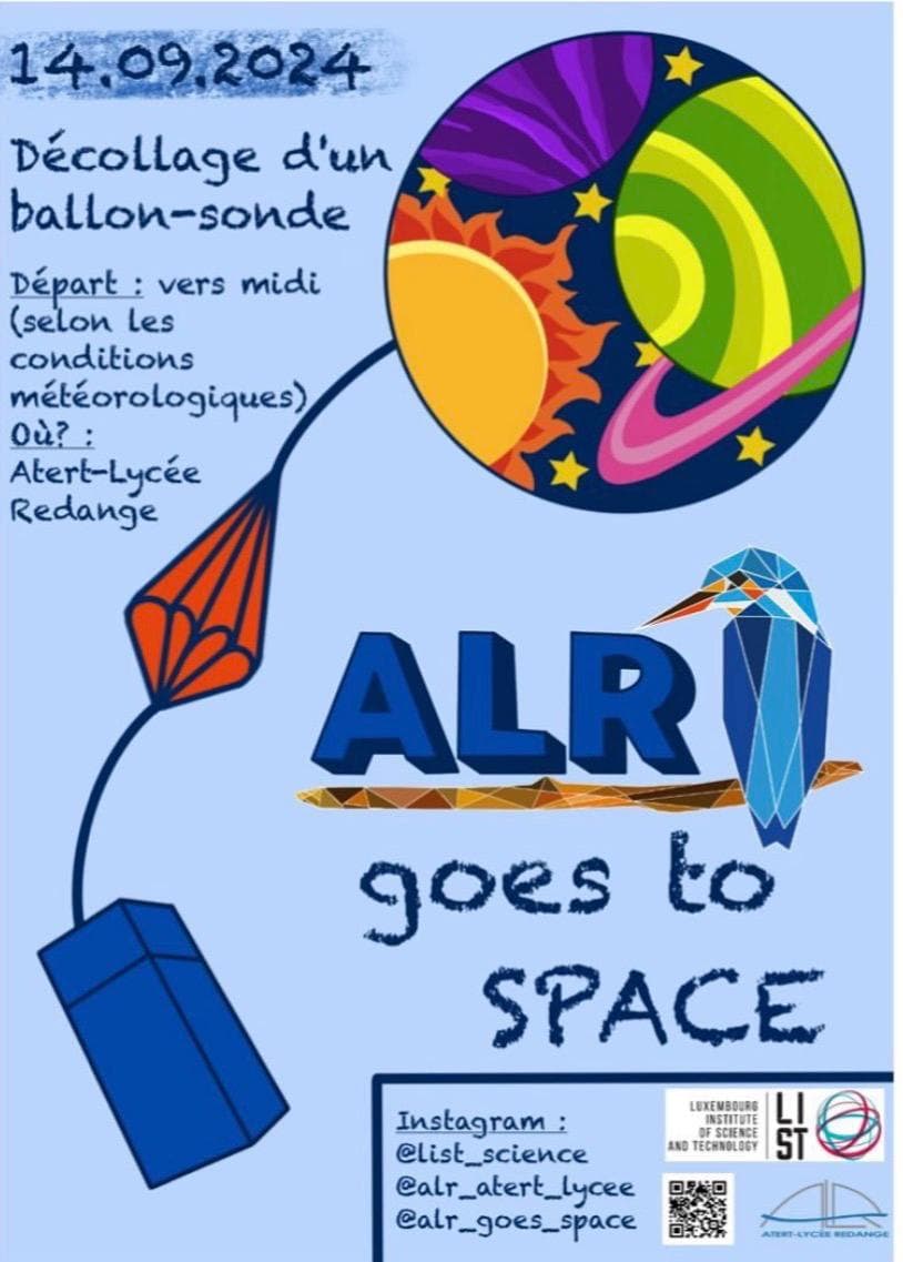 Poster announcing the weather balloon launch on 14 September 2024